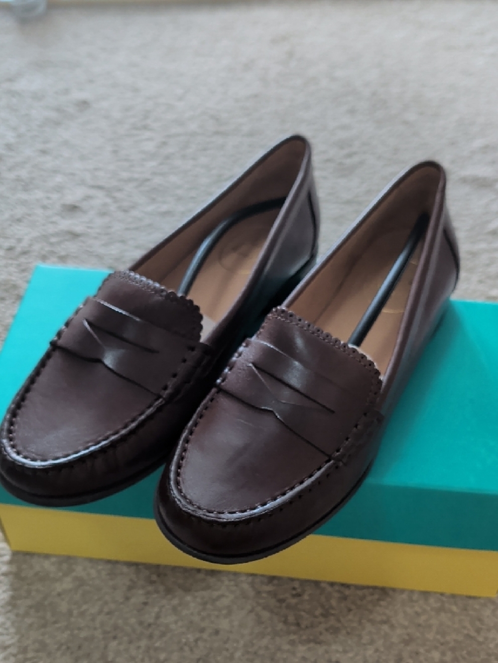 🤎 Jack Rogers 🤎 Quinn Loafer - Dark Brown Leather Penny Loafers sz 8 NIB